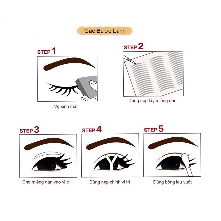 Bộ 240 miếng dán kích mí mắt Keli (120 cặp)