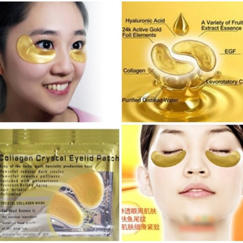 Combo 25 Miếng mặt nạ mắt collagen vàng Hàn Quốc, mask dán đắp dưỡng chống thâm quầng giảm bọng mắt.