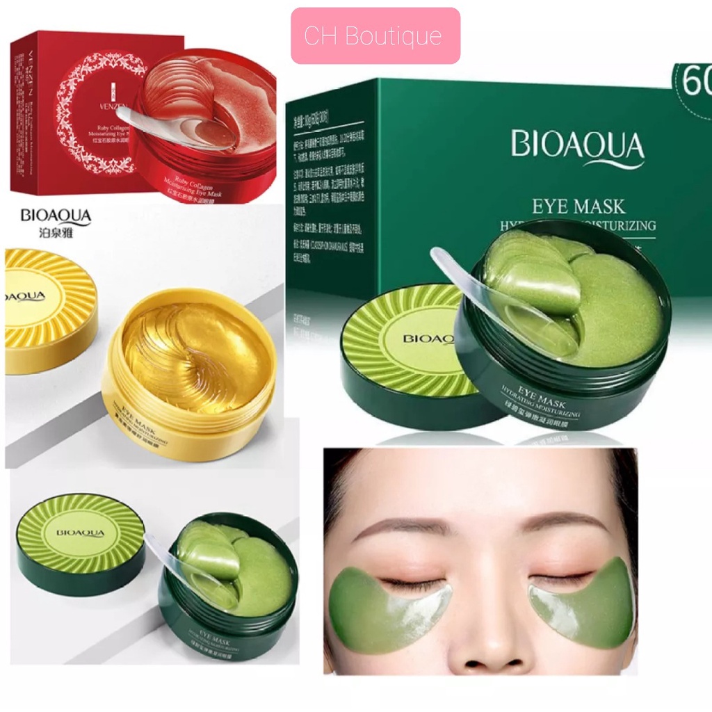 [Hộp 60 Miếng] Mặt Nạ Dưỡng, Giảm Quầng Thâm, Bọng Mắt, Nhăn Mắt Của Bioaqua