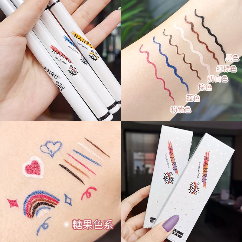 Bút kẻ mắt không lem HANRU, eyeliner chống thấm nước giữ màu tốt H1o