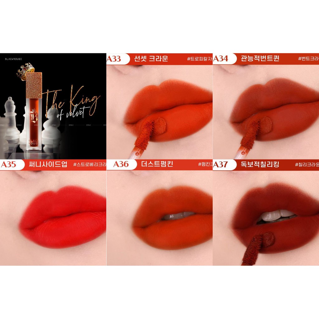 Son Kem lỳ Black Rouge Air Fit Velvet Tint Version 1,2,3,4,5,6,7,8,9