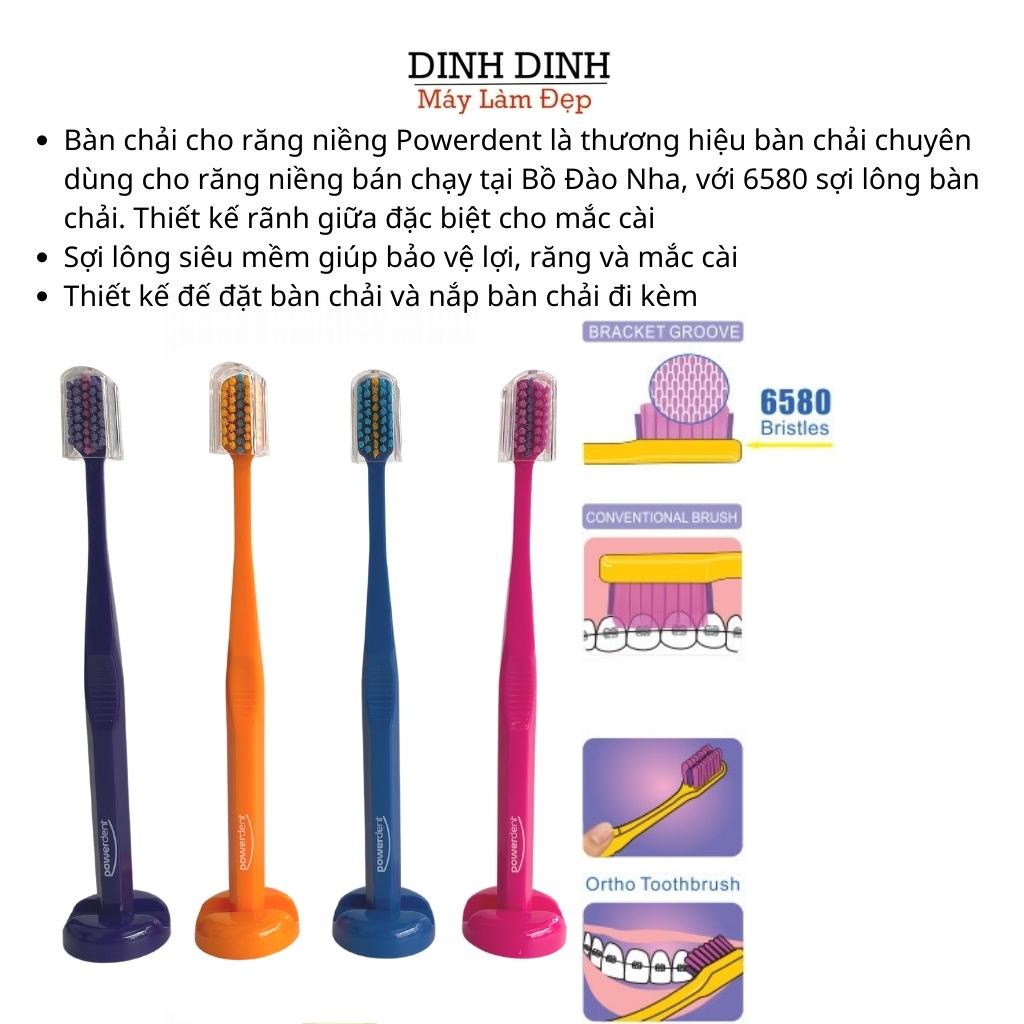 Bàn chải niềng răng Powerdent prosensitive ortho siêu mềm, có rãnh giữa vệ sinh răng niềng chuyên dụng – Dinh Dinh