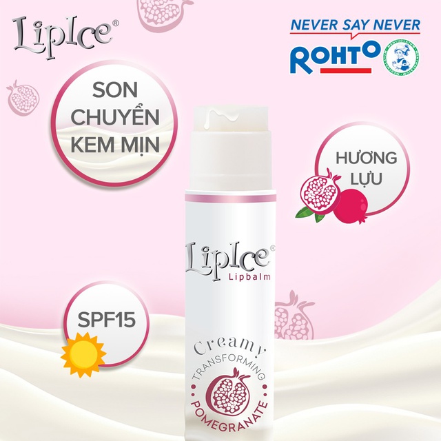 Son dưỡng môi không màu chuyển kem mịn LipIce Creamy 4.3g