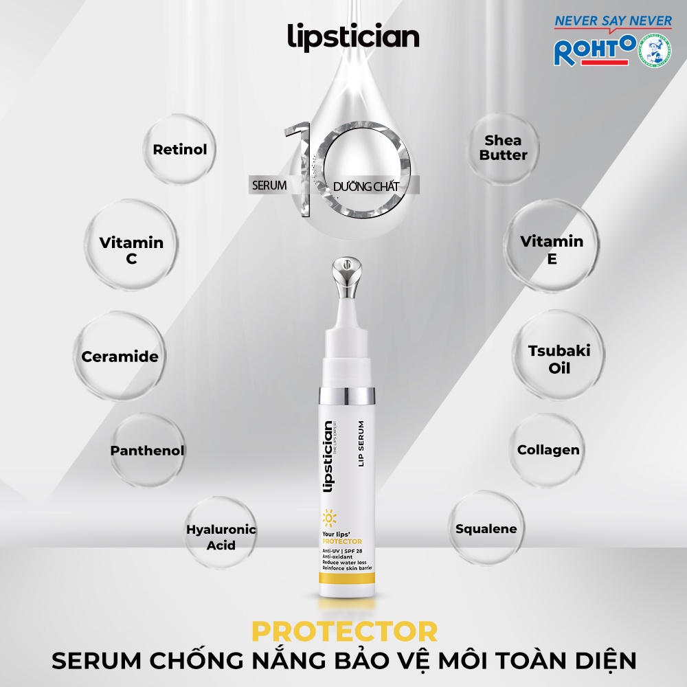 Serum dưỡng môi chống nắng và bảo vệ toàn diện Lipstician Lip Serum Protector 9g