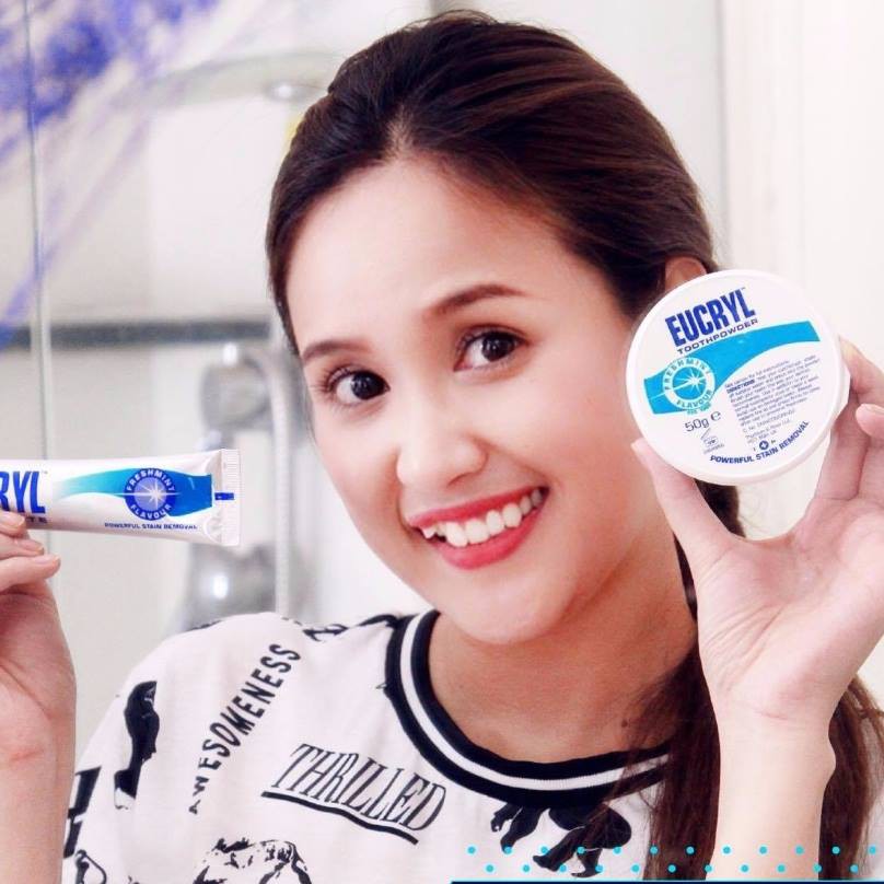 Combo Bột Tẩy Trắng Răng + Kem Đánh Răng Làm Trắng Răng Hương Bạc Hà EUCRYL Tooth Paste Freshmint