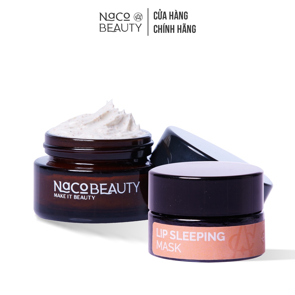 Bộ Combo Mặt Nạ Môi & Tẩy Tế Bào Chết NACOBEAUTY Dưỡng Ẩm Giúp Làm Mềm Môi tẩy tế bào Chết Cho Môi