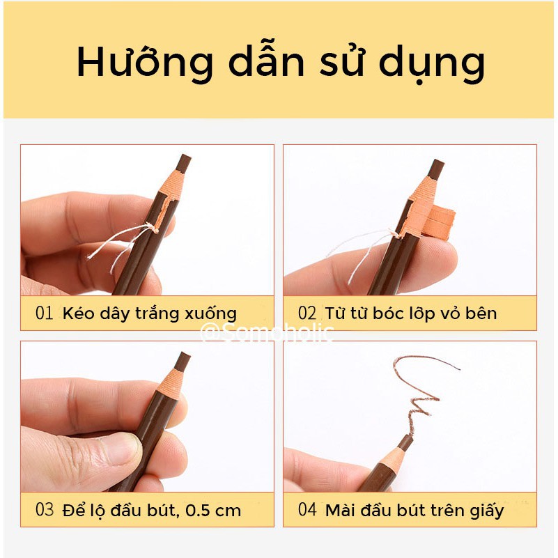 Chì kẻ mày nội địa Trung, kẻ mày không trôi, chì xé kẻ chân mày D7 – Sammi beauty