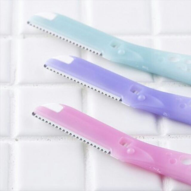 Dao Cạo Lông Mày Lưỡi Thép Có Màng Bảo Vệ Kai Razor Can Eyebrow CBM-3P Dành Cho Nữ (Set 3 Cây)