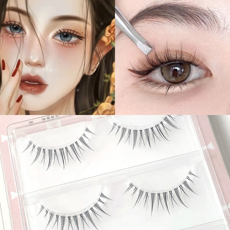 Lông Mi Giả PIAC Gân Trong Tự Nhiên Mềm Nhẹ 5 cặp Tái Sử Dụng Nhiều Lần Thuỷ Mi