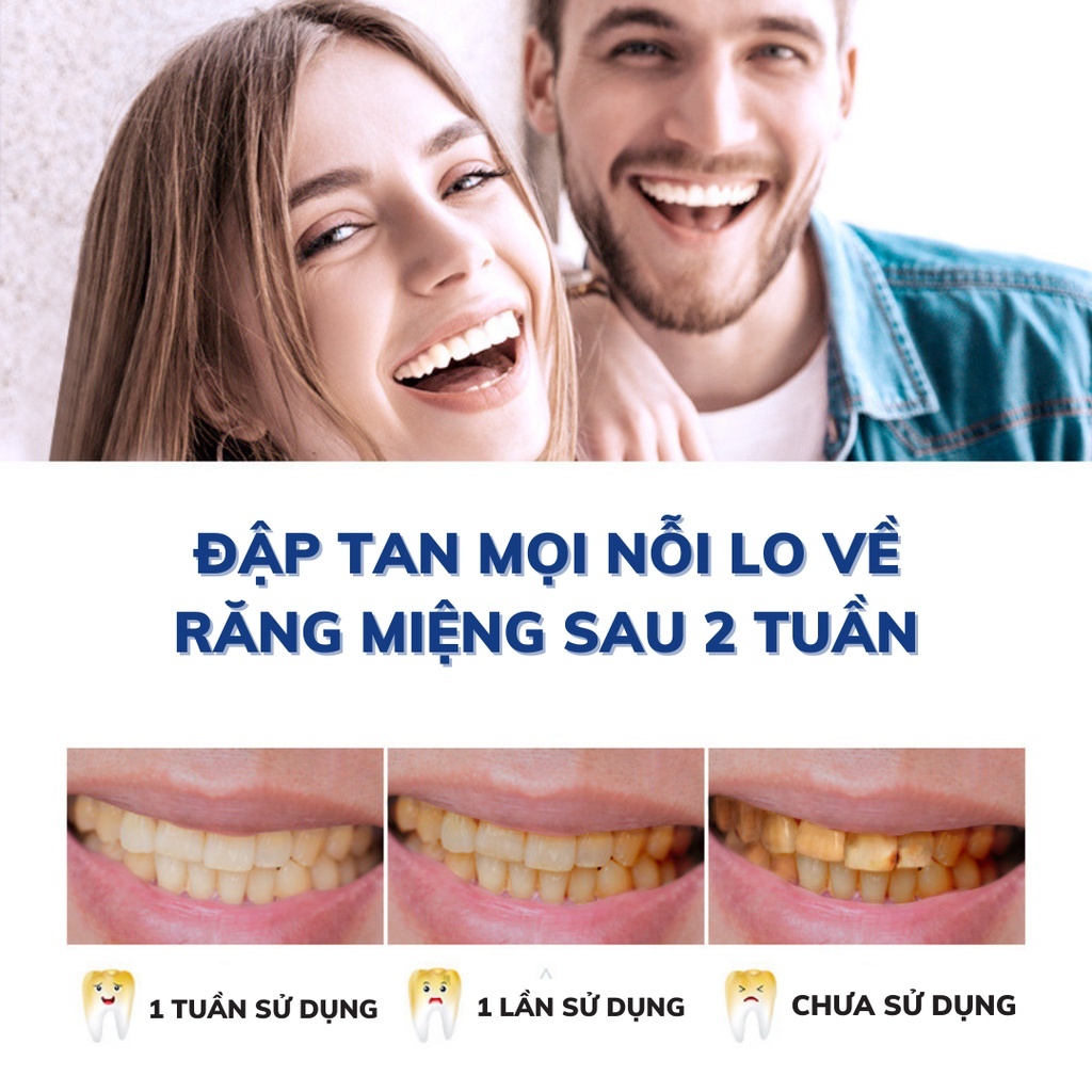 Kem đánh răng làm trắng răng cam kết làm trắng da sáng, loại bỏ hôi miệng, giảm viêm nha chu trong 2 tuần với bột răng KINBATA Nhật Bản 50g