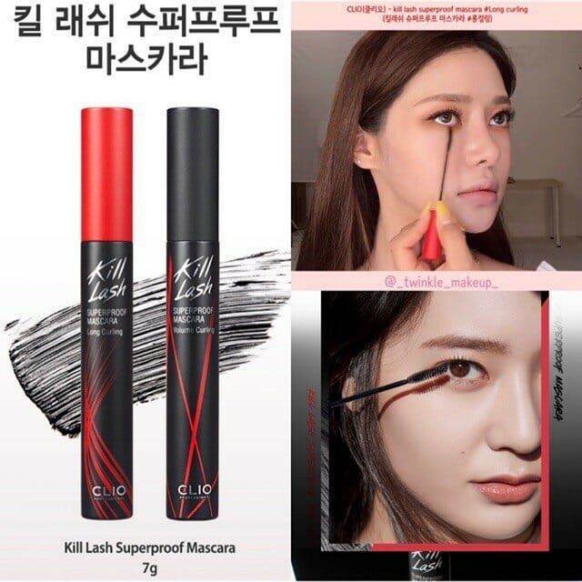 Mascara Kill lash – Chuốt mi CLIO Kill Lash Superproof Mascara 7g dài cong mi TREESHOUSE SHOP