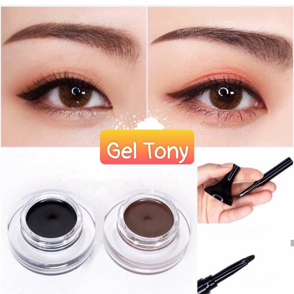 Gel Kẻ Mắt TONYMOLY Chống Lem, Trôi Back Gel Eyeliner 4g huyên dùng cho makeup kẻ mắt TRANCI