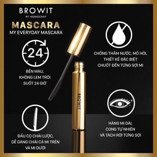 Mascara Browit NONGCHAT My EveryDay Mascara Không Trôi Thái Lan Chuyên Dụng Cho Makeup