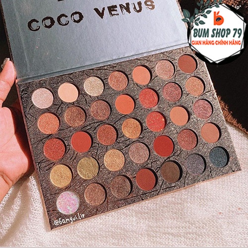 Bảng phấn mắt nội địa Trung 35 ô DIKALU COCO VENUS thiết kế sang trọng bắt mắt, Bảng màu mắt 35 ô Dikalu màu lì