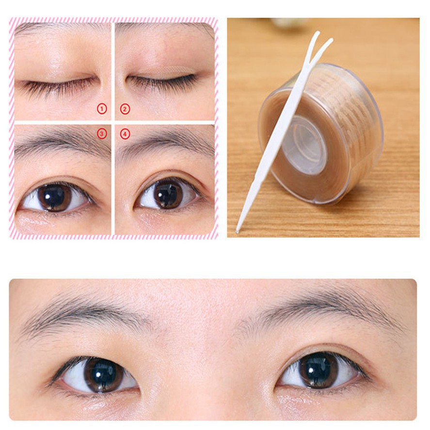 Miếng dán kích mí vân lưới siêu tàng hình set 40 cái dán tạo mí ren giúp đôi mắt to tròn tự nhiên BICCOSMETIC