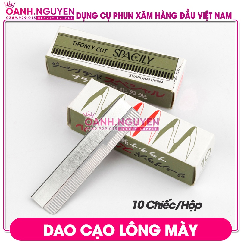 Dao Cạo Lông Mày Không Cần Cán (10 chiếc/hộp)