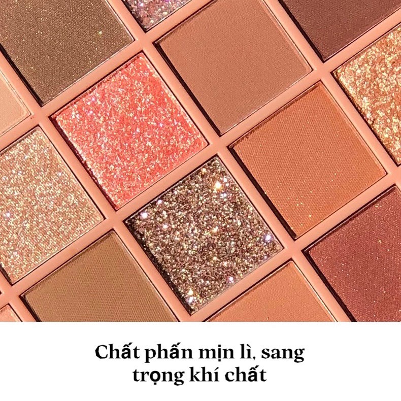 Bảng phấn mắt 25 ô màu GOGO TALES Crystal Color Charming Eyes tông cam đào Gogotales GOGO87 HALOMI