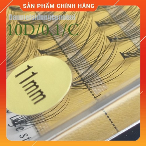 Mi giả tự nhiên dạng chùm Nesura Hàn Quốc 10D/0.1/C, lông mi giả chùm tự nối độ dày 0.1, độ dài 9-14mm