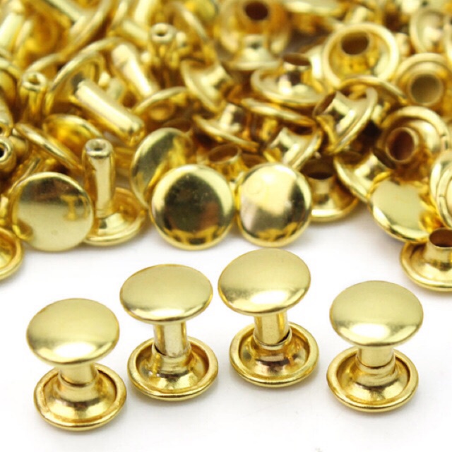 Nút tán rivet (đinh tán) 2 mặt Bằng Thau không gỉ Màu vàng, màu đồng ...