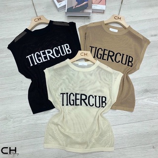 Áo len lưới tay hến Tigercub cổ tròn Quảng Châu Mã 028