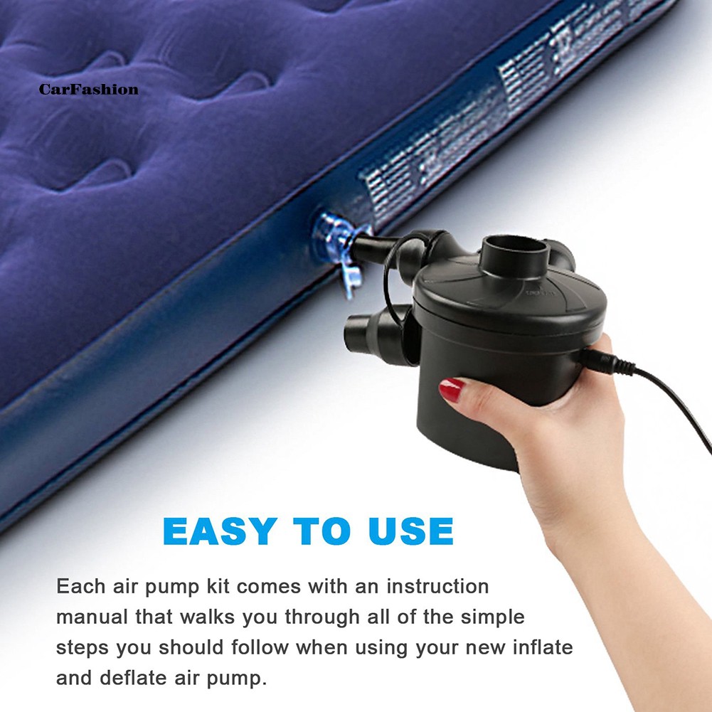 CAFS_AC Electric Air Pump Inflatable Mattress Bed Boat Pool Quick Inflator UK Plug