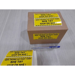 2000 tem dán hàng thủy tinh dễ vỡ kích thước 10,3x4cm