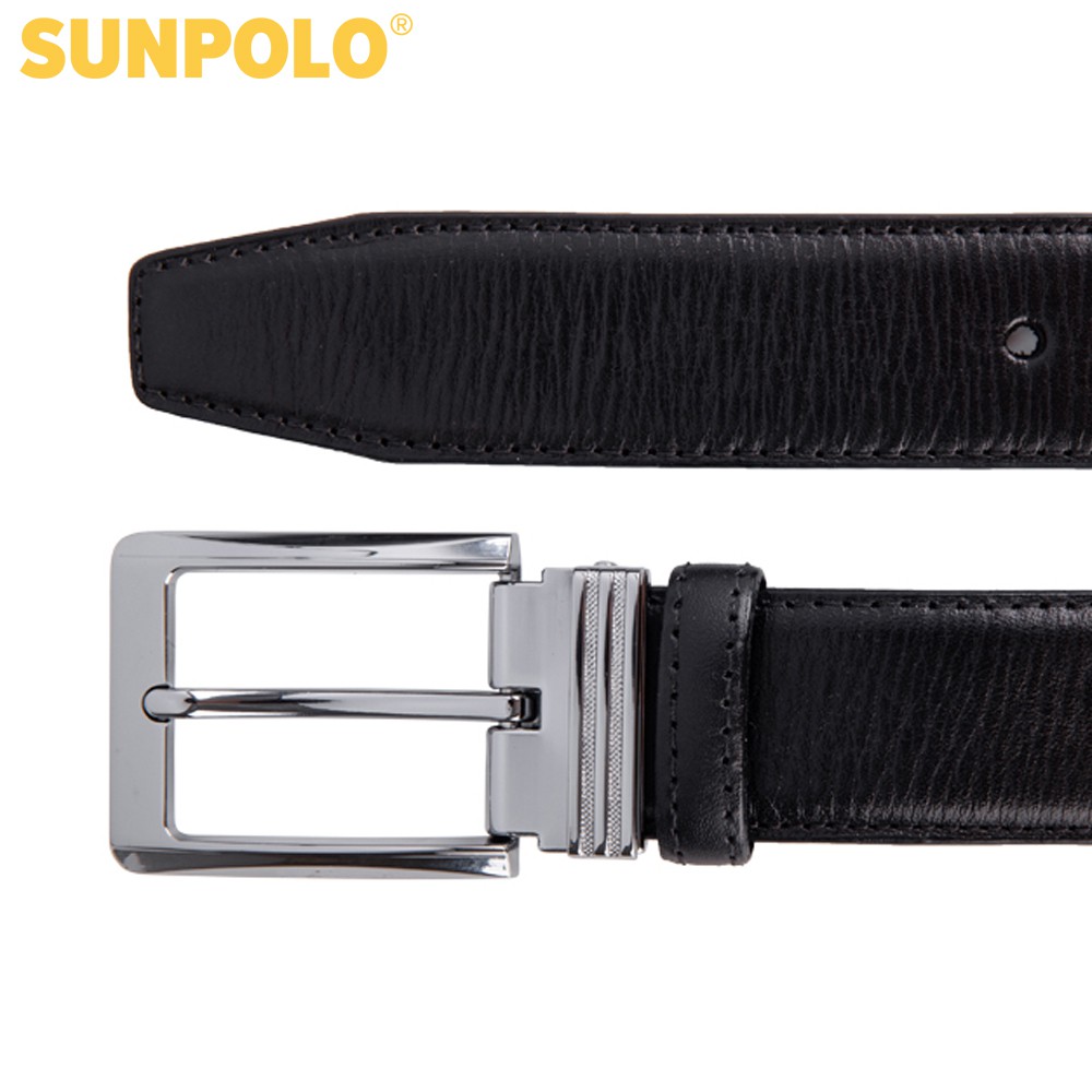 Ảnh Dây Nịt Nam Da Bò Khóa Kim Cao Cấp SUNPOLO - BSMK36 1