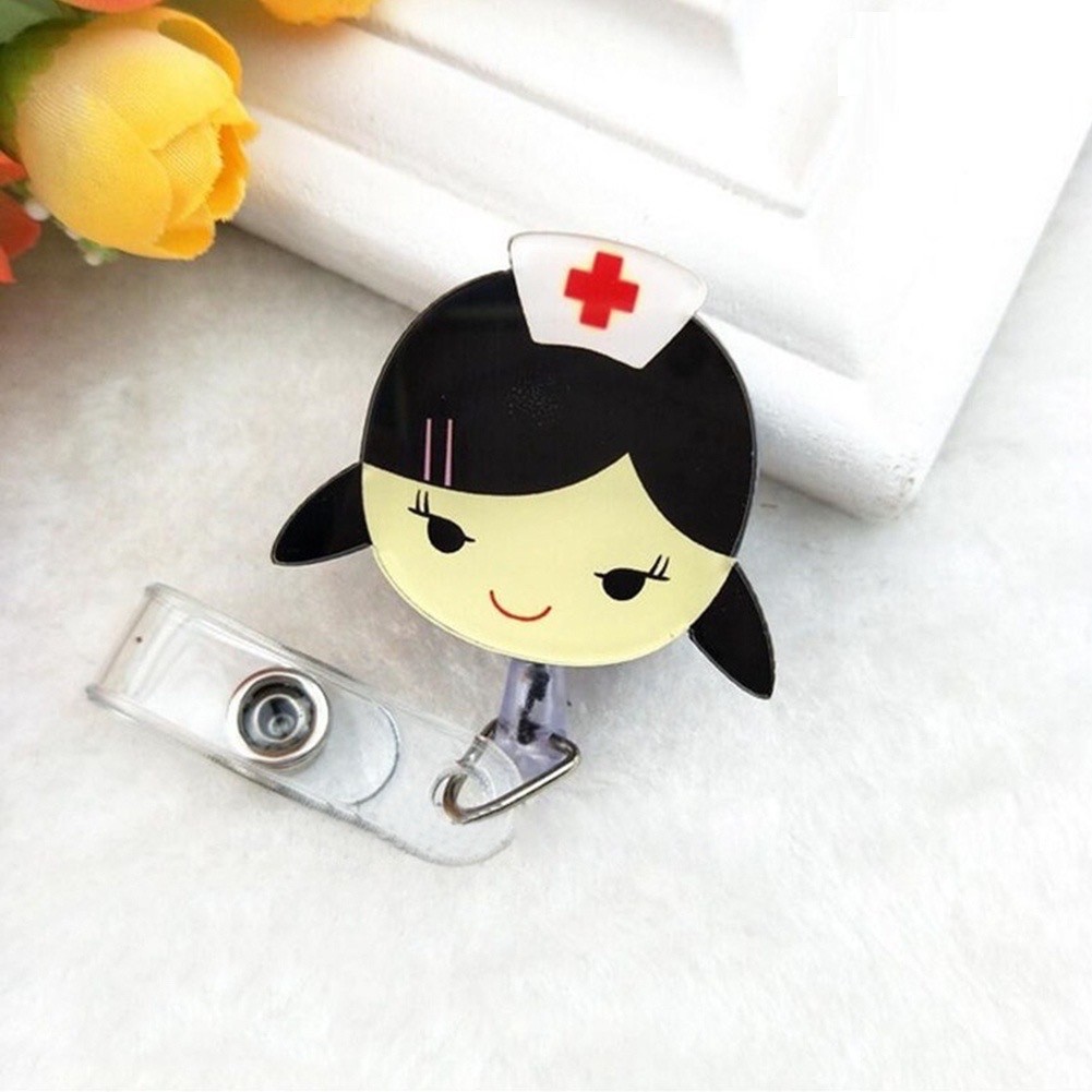 Dây Đeo Thẻ Tên Gắn Logo Hình Bác Sĩ, Điều Dưỡng, Y tá, Kẹp Thẻ Đeo Bảng  Tên, Gắn Túi Áo Có Dây Kéo Dài. Kingler 5950