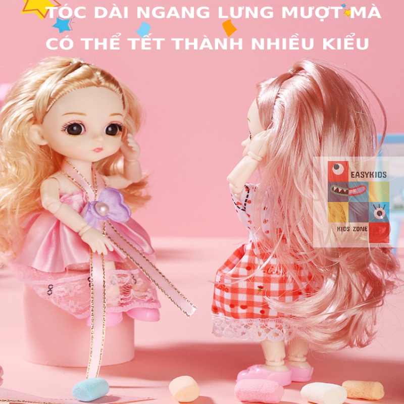 Đồ chơi búp bê cho bé gái 23 khớp xinh xắn cao 17cm dễ dàng cử động