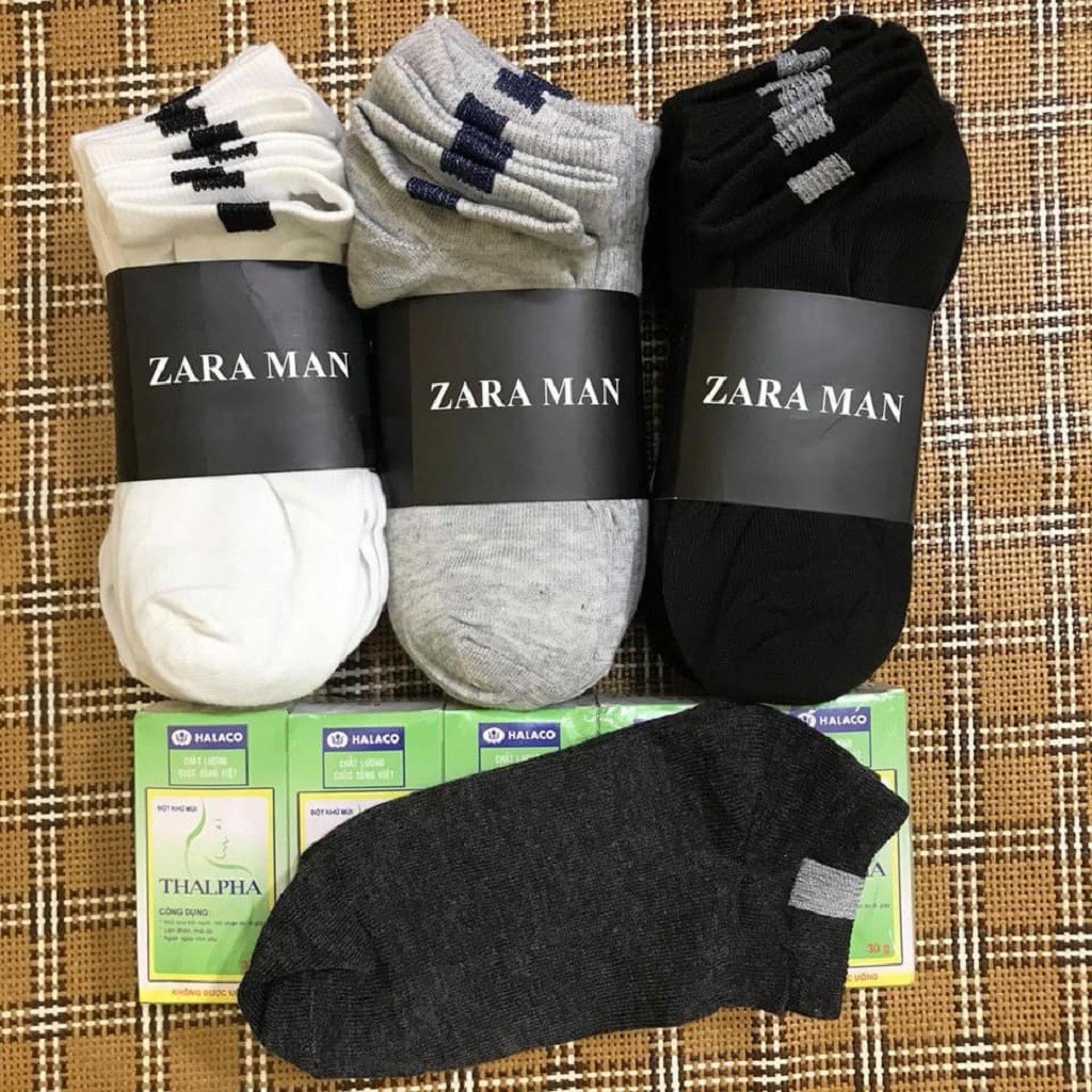 [COMBO] Tất Vớ Zara Trơn Cổ Ngắn Thời Trang- Vớ Nam, Nữ Cao Cấp Basic Cotton 100% Co Giãn Thấm Tốt Nhập Khẩu Chính Hãng#
