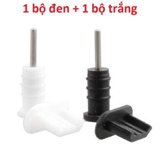 2 Bộ nút silicon chống bụi tai nghe và cổng sạc MICRO USB - Combo Nút Bịt Cổng Sạc Micro Usb và Tai nghe