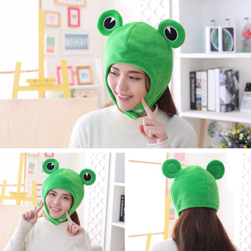 Bầu Trời Cho Ếch Đầu Sang Trọng Mũ Hoạt Hình Động Vật Earflap Mũ Halloween Cosplay Ảnh P