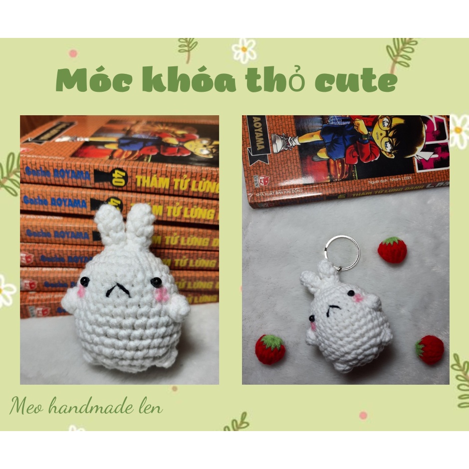 Móc khóa thỏ, gà, búp bê thời tiết, hoa hướng dương- Handmade len - Amigurumi (có chuông)