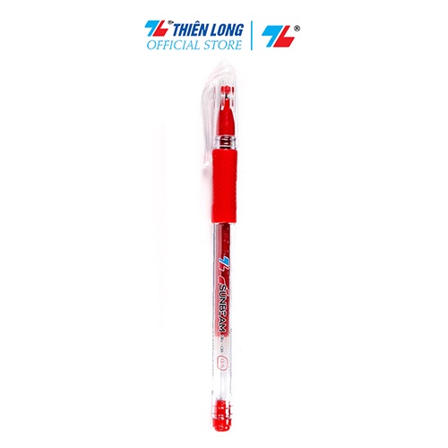 Ảnh Bút Gel Thiên Long GEL-08 ngòi 0.5mm mực xanh/đỏ/đen/tím có nắp đậy, đệm cầm tay phù hợp cho học sinh 4