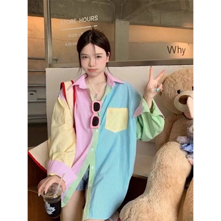 Áo Sơ Mi Nữ Dài Tay Dáng Rộng Phong Cách Hàn Quốc Baju Baju Wanita Lengan Panjang Hàng Mới Có Sẵn