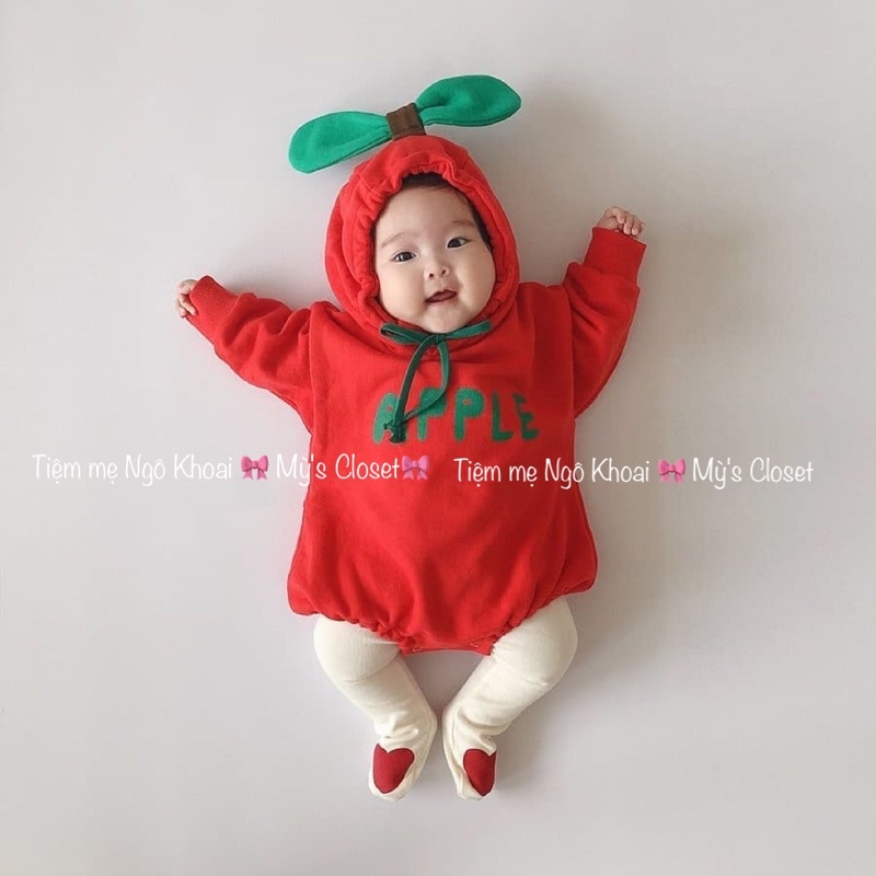 [MD28] Body chip/áo liền quần kèm mũ đáng yêu cho bé