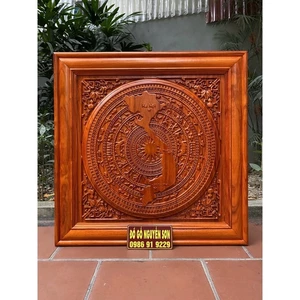 Tranh Trống Gỗ Hương Nam Phi Vuông 81cm