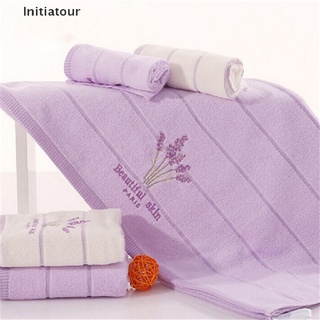 Bộ khăn tắm cotton thêu hoa oải hương mềm mại chất lượng