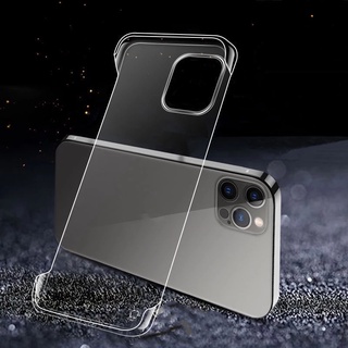 Ốp lưng trong suốt không khung sang trọng cho iPhone 17 air pro max 16 15 e 14 13 12 11 Pro Max XS X XR 7 8 Plus SE 2020 Điện thoại cứng trong suốt siêu mỏng Cove T01