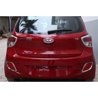 Ốp viền đèn gầm trước, sau xe Hyundai I10 2014, 2015, 2016 Hatback mạ crom cao cấp, sáng bóng