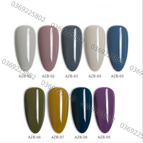 SET Sơn gel AS mã AZB mẫu chai đỏ nhọn 9 chai 15ml siêu HOT siêu xịn