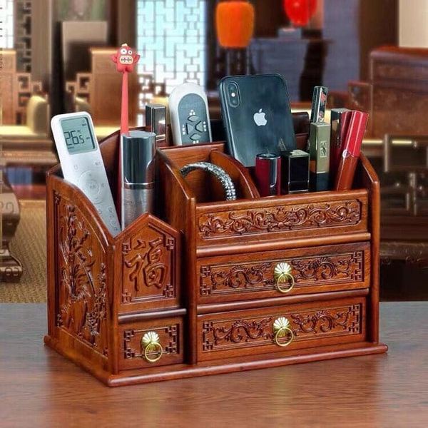 HỘP ĐỰNG ĐA NĂNG - GỖ HƯƠNG CAO CẤP SANG TRỌNG - TINH TẾ - ĐẲNG CẤP Sản Phẩm Phù Hợp Dành Cho Bàn Làm Việc-Phòng