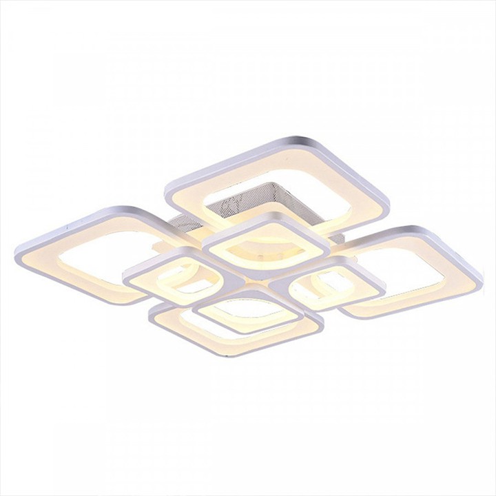 Ảnh Đèn trần MONSKY trang trí phòng khách LED 5, 8 cánh vuông 3 chế độ màu có điều khiển lighthouse 3