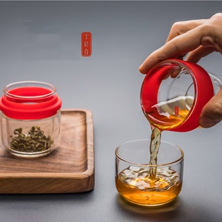 Bộ trà du lịch kèm túi chống sốc, chất liệu thủy tinh cao cấp chịu nhiệt, nhỏ gọn và tiện dụng