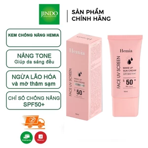 Kem chống nắng HEMIA dưỡng trắng nâng tone SPF50+ 100% tự nhiên, Thấm mướt nhanh, mịn màng nhập khẩu chính hãng Hàn Quốc