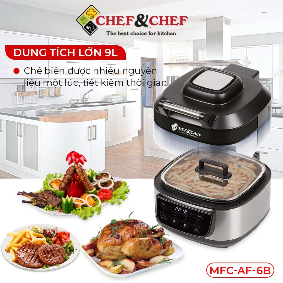 Ảnh Nồi Nướng CHEF&CHEF 12 in 1 – Thiết Kế Hiện Đại, Sang Trọng 2