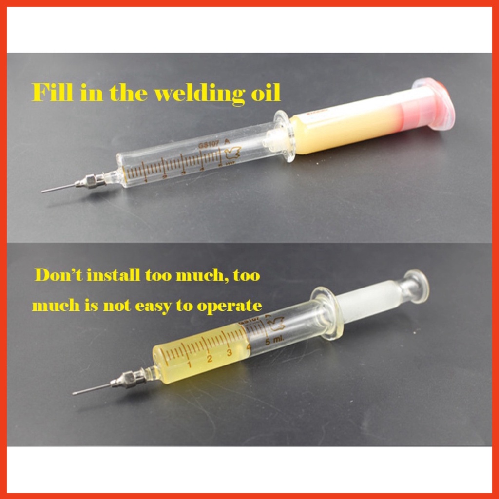 Bộ xi lanh 10ml bơm mỡ hàn, flux, keo lượng nhỏ, kèm đầu xi lanh, chấm chính xác