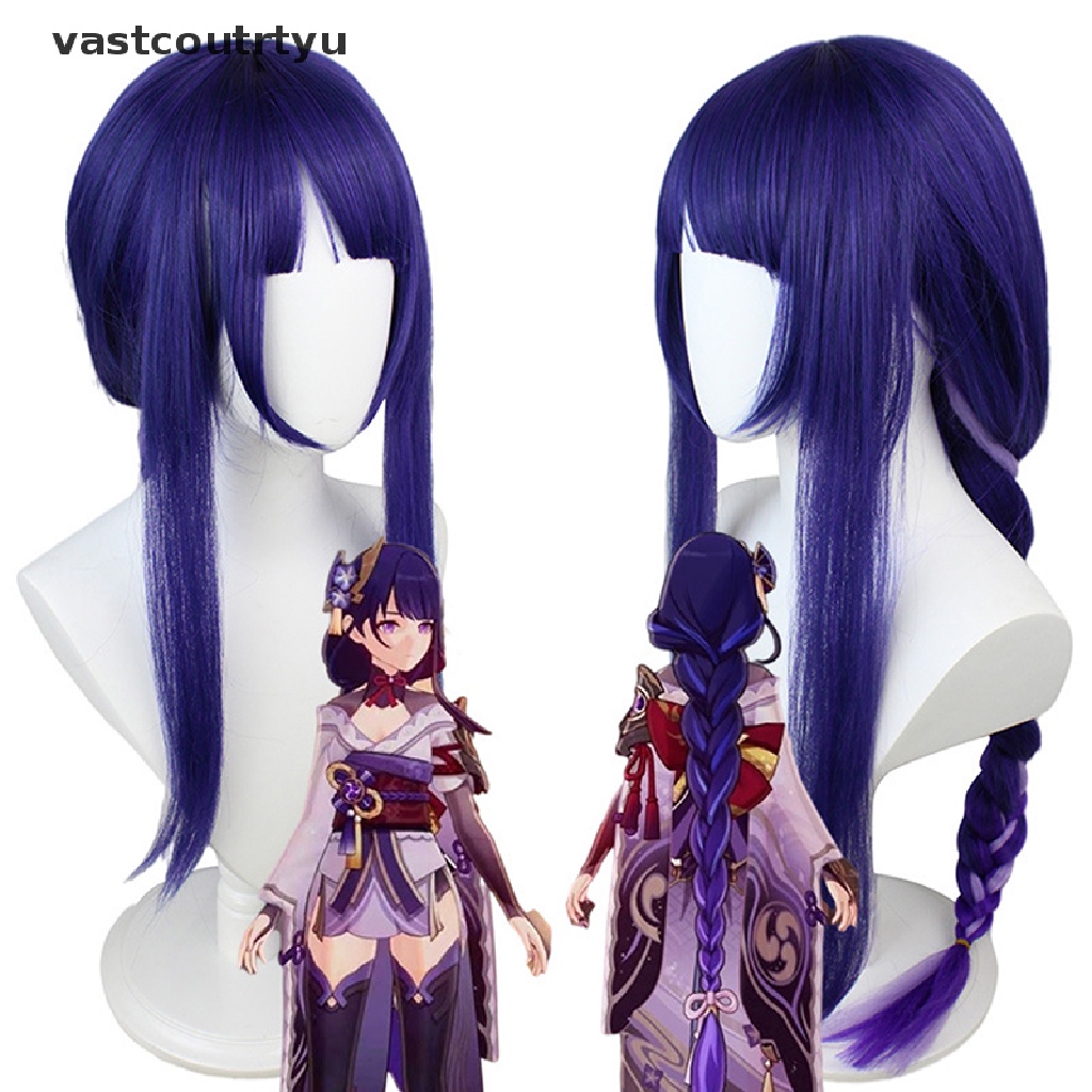 Tóc giả hóa trang Genshin Impact Raiden Shogun Anime cho tiệc Halloween ...