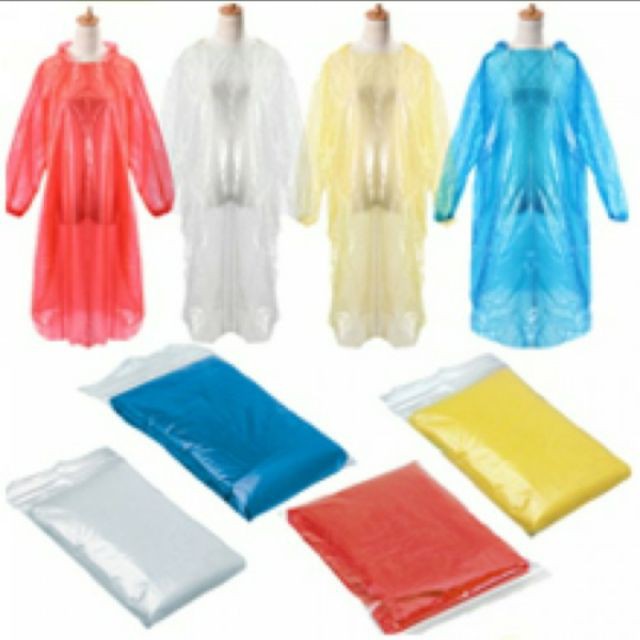 Combo 50 áo mưa giấy nhiều màu dùng 1 lần siêu dai siêu bền