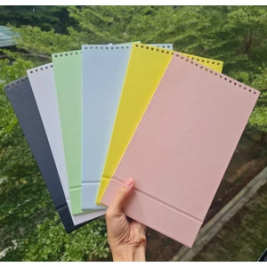 Đế lịch dọc A5 15x22cm nhiều màu pastel (đã đục lỗ sẵn)